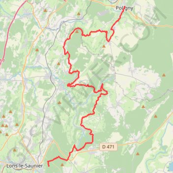 EJ3 Poligny Perrigny GPS track, route, trail