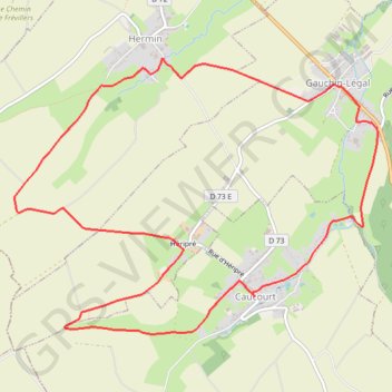 La Pierre du diable - Caucourt GPS track, route, trail