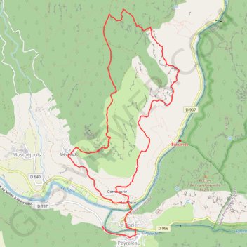 Le Rozier - Village troglodyte GPS track, route, trail