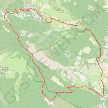 Le Poët-en-Percip - Aulan - Montagne de la Bohémienne GPS track, route, trail