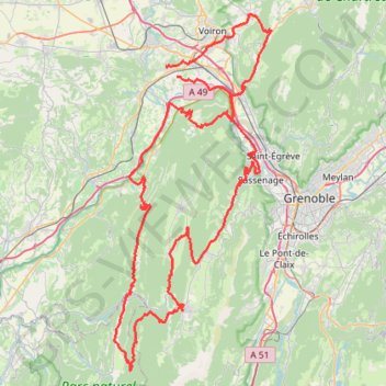 Vourey - Herbouilly - Croix Perrin - Placette GPS track, route, trail
