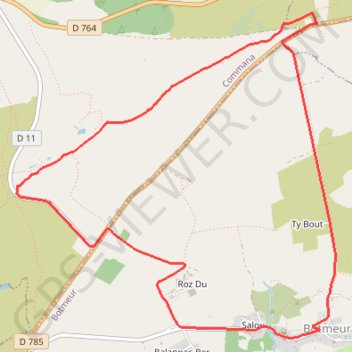 Roc'h Bichourel - Botmeur GPS track, route, trail