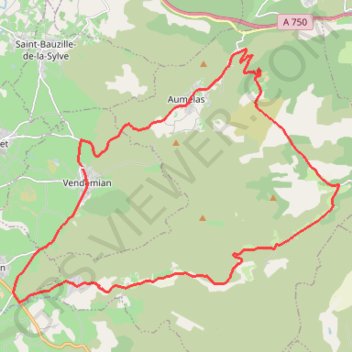 Le Cœur d'Hérault à vélo - Autour du causse d'Aumelas - Vendémian GPS track, route, trail
