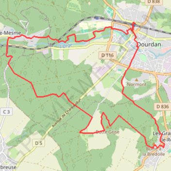 Dourdan - Les Granges-le-Roi GPS track, route, trail