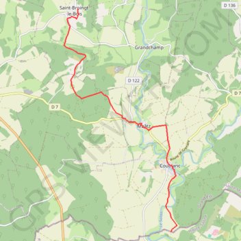La Via Francigena - Traversée de la Haute-Marne - De Saint-Boingt-le-Bois à Leffond GPS track, route, trail