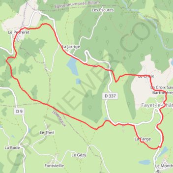 La ronde des fours à Fayet le Château GPS track, route, trail