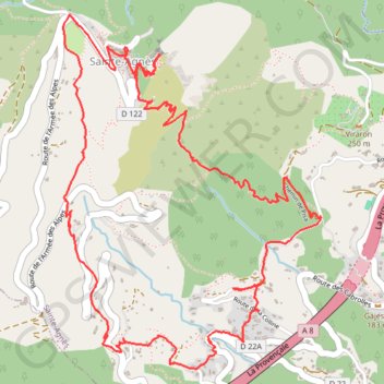 Saint-Agnès GPS track, route, trail