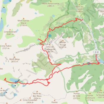 Castérino - Refuge des Merveilles GPS track, route, trail