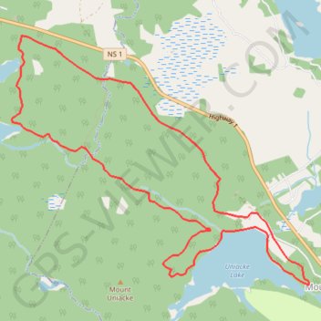 Uniacke, Clarcke and Thompson Lakes Loop GPS track, route, trail
