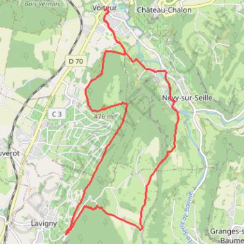 Entre Lacs et Vignobles - Ravaillac GPS track, route, trail