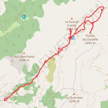 Pointe de Dzonfié GPS track, route, trail