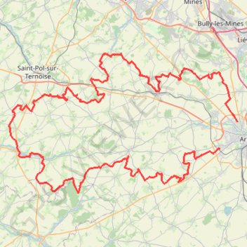 Maxi trail 11-10-2020 Arras- Frevent - Arras v2 GPS track, route, trail