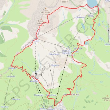 Station 6 lacs via col du drouvet GPS track, route, trail