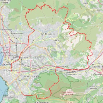 Étoile - Garlaban - Carpiagne GPS track, route, trail