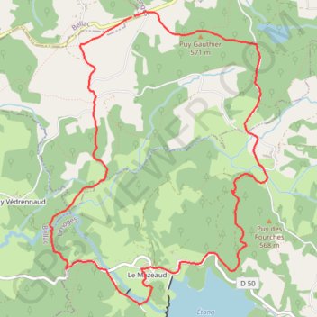 Randonnée du 14/03/2024 à 14:08 GPS track, route, trail