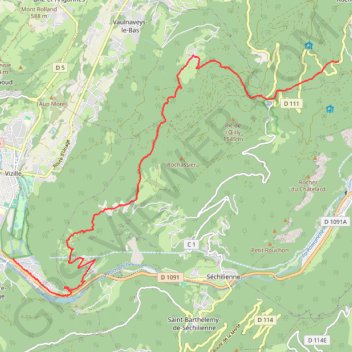 Chamrousse - Luitel - Montchaffrey - Mont Sec - Peage de Vizille GPS track, route, trail