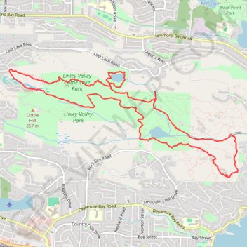 Linley Valley Park - Lost Lake - Cottle Lake GPS track, route, trail