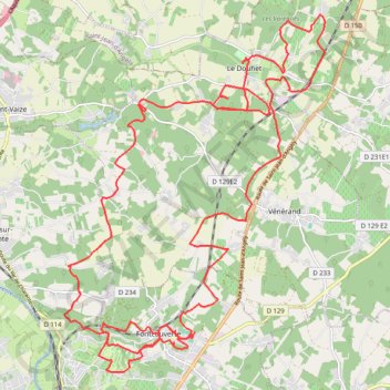 Fontcouverte Douhet GPS track, route, trail