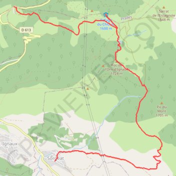 Ax Col du Chioula à Sorgeat GPS track, route, trail