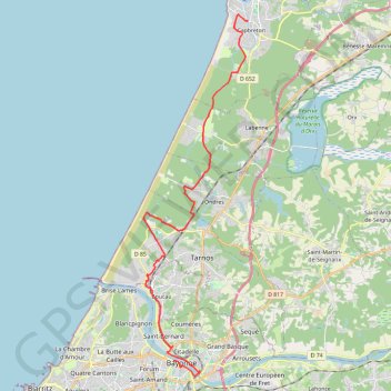 Capbreton - Bayonne GPS track, route, trail