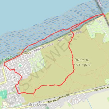 Circuit de la dune du perroquet + crochet frontière belge pa... GPS track, route, trail