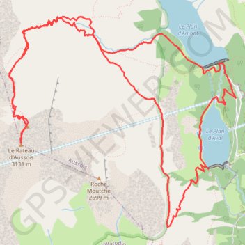 Râteau d'Aussois par le plateau du Mauvais Berger GPS track, route, trail