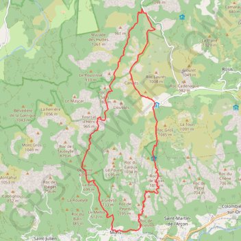 Caroux, ruisseau d'Héric GPS track, route, trail