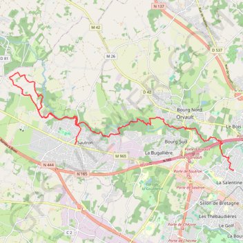 Sautron - Bongarand - Orvault GPS track, route, trail