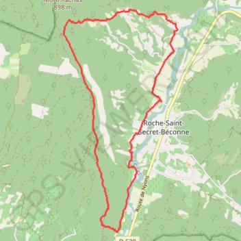 Rando pédestre Les crêtes de Rozier Drôme GPS track, route, trail