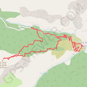 Sortie ski croix de Carlet GPS track, route, trail