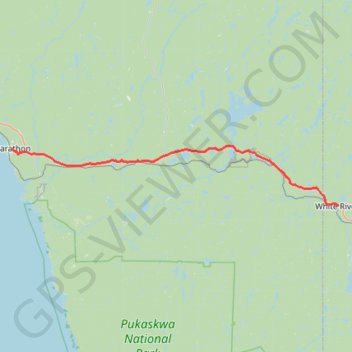 Marathon - White River GPS track, route, trail