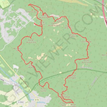 Les 25 bosses - Forêt des 3 Pignong GPS track, route, trail