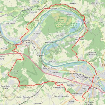 Ddes Crêtes à la forêt de Rosny GPS track, route, trail