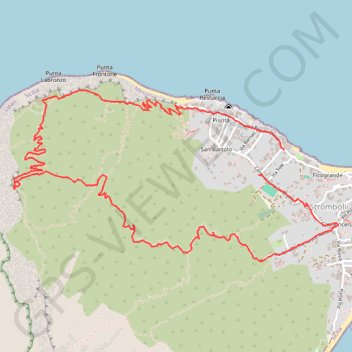 Stromboli selbst GPS track, route, trail