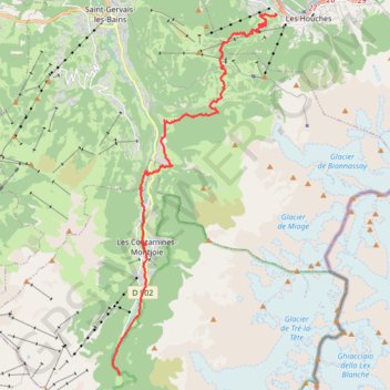 Les Houches à La Balme GPS track, route, trail