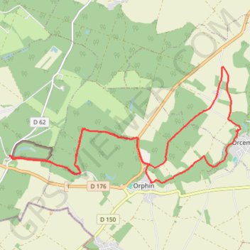 Autour du château de Sauvage GPS track, route, trail