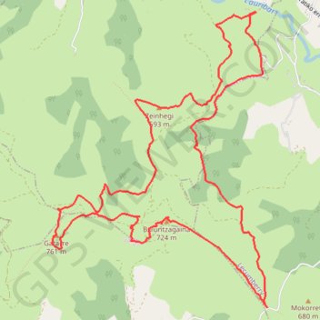 Buluntza, Gatarre, Zeinegi en circuit depuis Lecumberry GPS track, route, trail