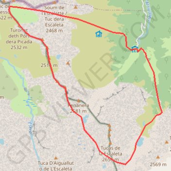 Tucas de Bargues et Blanca de Pomèro depuis l'Artiga de Lin GPS track, route, trail