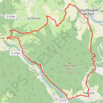 Le Tour du Ménil - Tréminis GPS track, route, trail