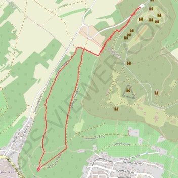 Mutzig, le fort GPS track, route, trail