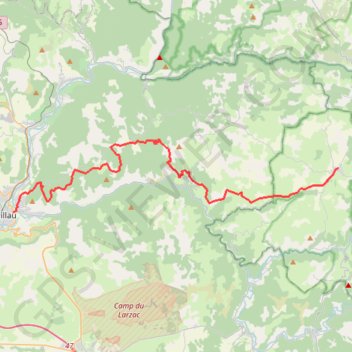 Grillau - Lanuejols 40-1290 GPS track, route, trail