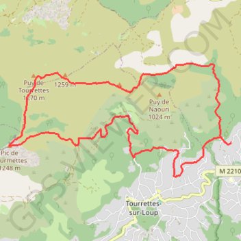 Puy de Tourette et Pic des Courmette GPS track, route, trail