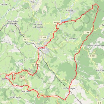 Rando des Crêtes - Fourneaux GPS track, route, trail