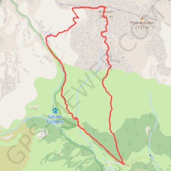 Arbizon GPS track, route, trail