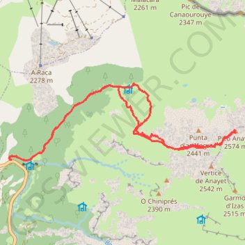 Pico Anayet GPS track, route, trail