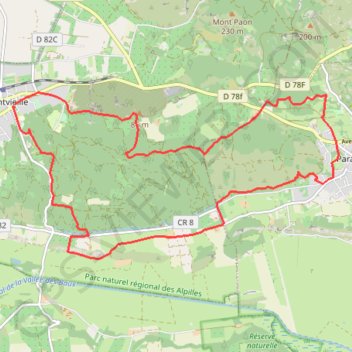 Fontvieille - Meuneries GPS track, route, trail