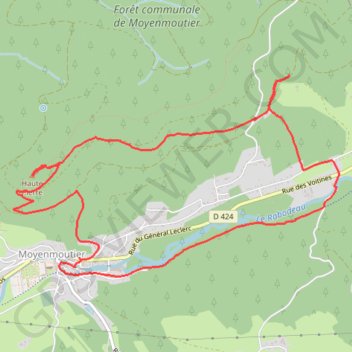 Moyenmoutier La Haute Pierre GPS track, route, trail