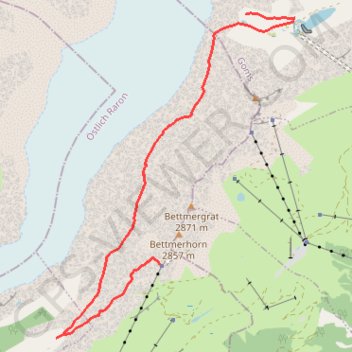 Glacier d'aletsch GPS track, route, trail
