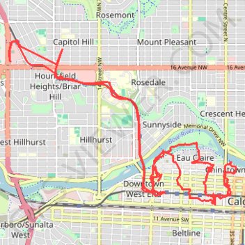 Sightseeing Calgary GPS track, route, trail