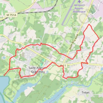 Saint Aignan de Grandlieu GPS track, route, trail